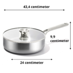 OXO Hapjespan Mira 24 cm afmetingen