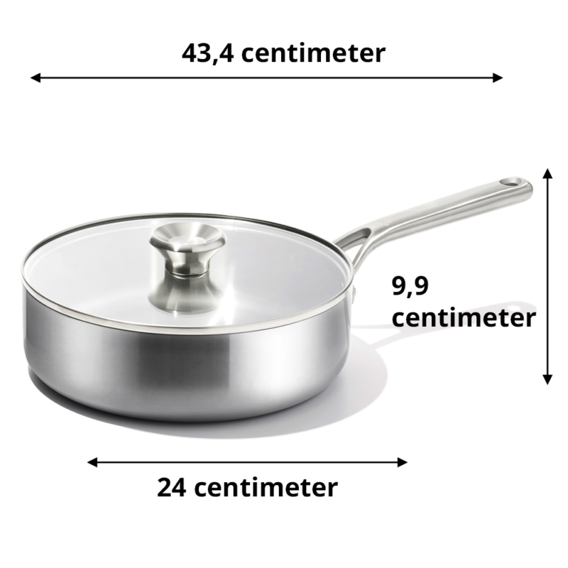OXO Hapjespan Mira 24 cm afmetingen