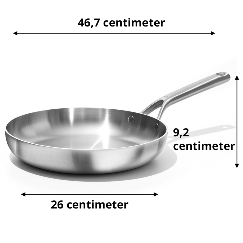OXO Koekenpan Mira 26 cm afmetingen