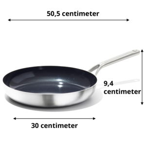 OXO Koekenpan Mira Ceramic 30 cm afmetingen