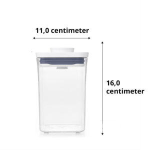OXO POP Container 2.0 Klein Vierkant Laag 1,0 liter