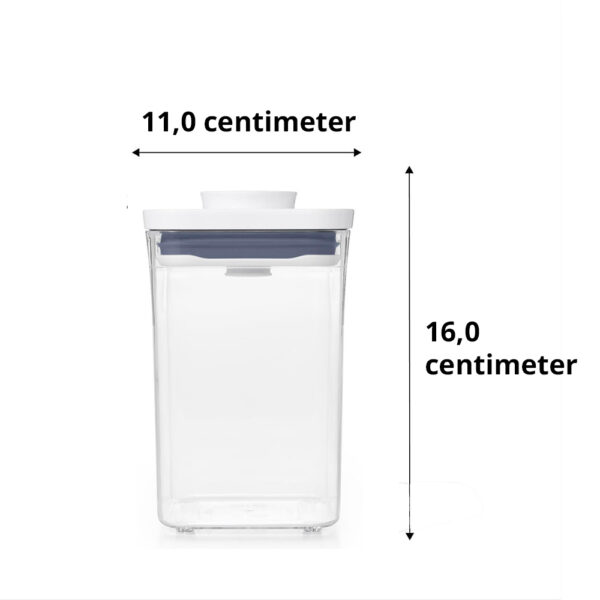 OXO POP Container 2.0 Klein Vierkant Laag 1,0 liter
