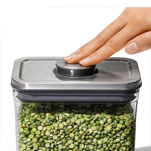 oxo rvs pop container steel